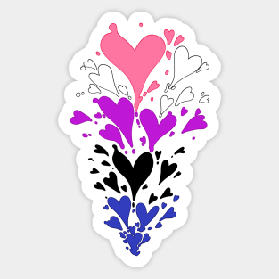 Loveheart - Genderfluid Sticker